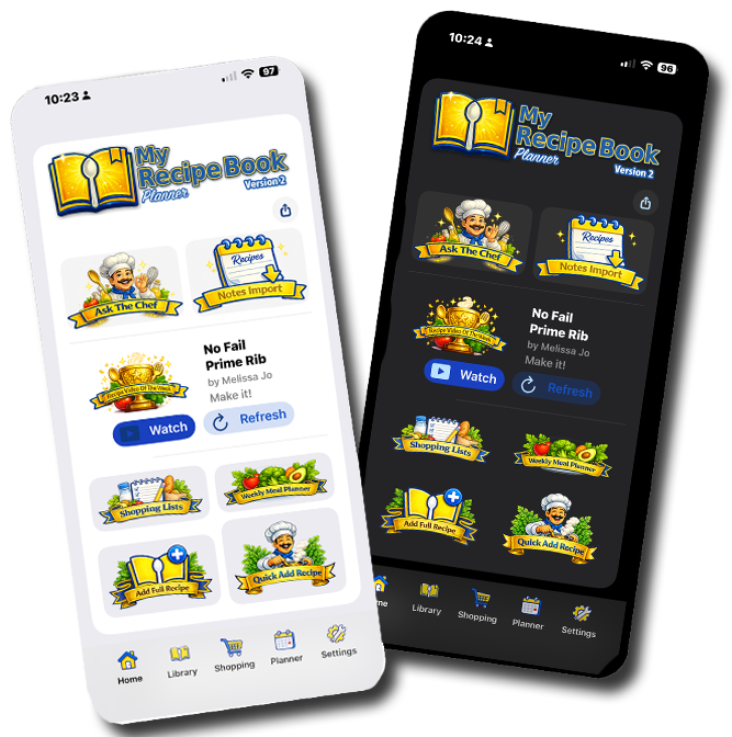 My Recipe Book app screenshots
